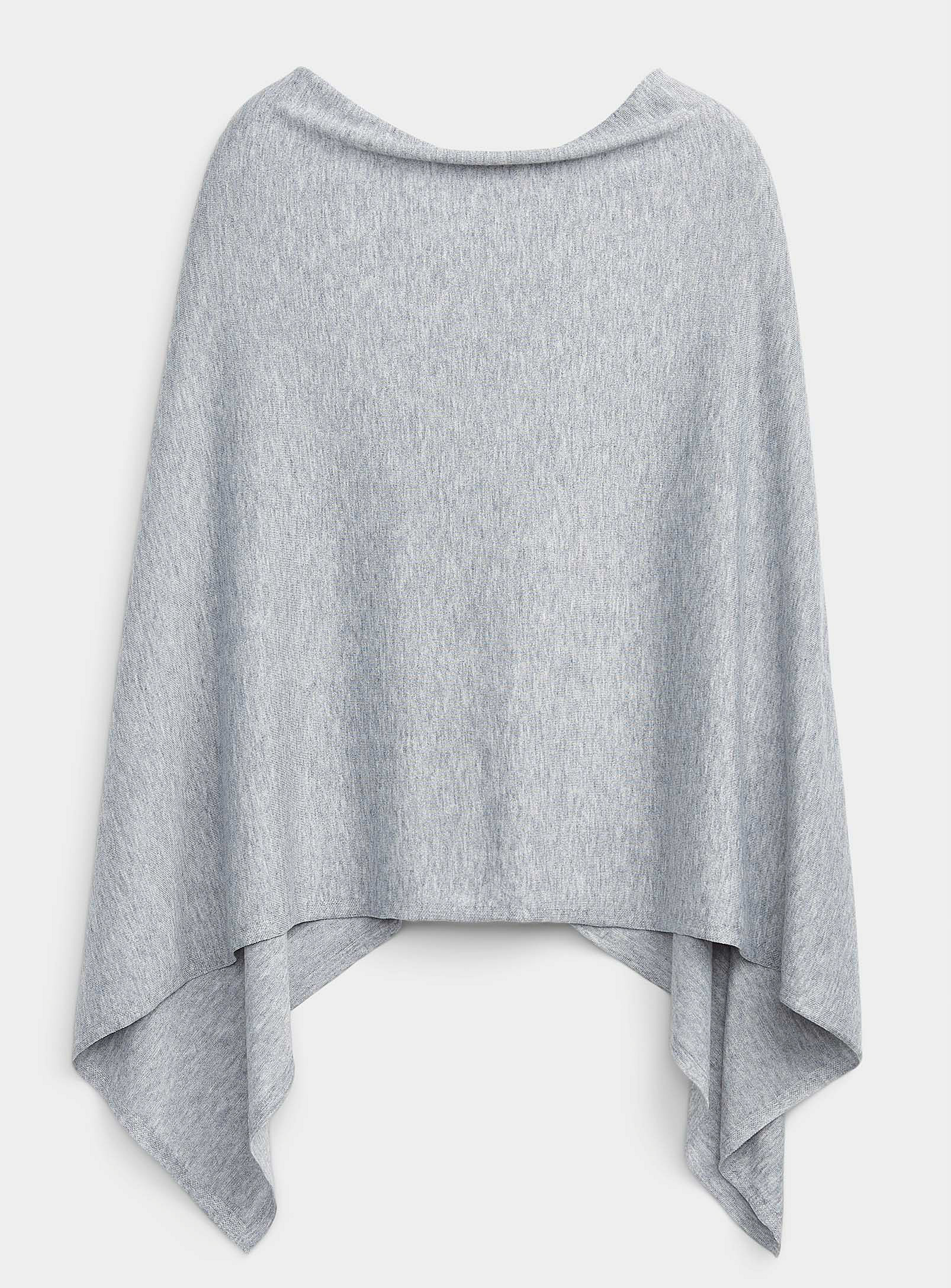 Echo Design Recycled Polyester Poncho In Light Grey