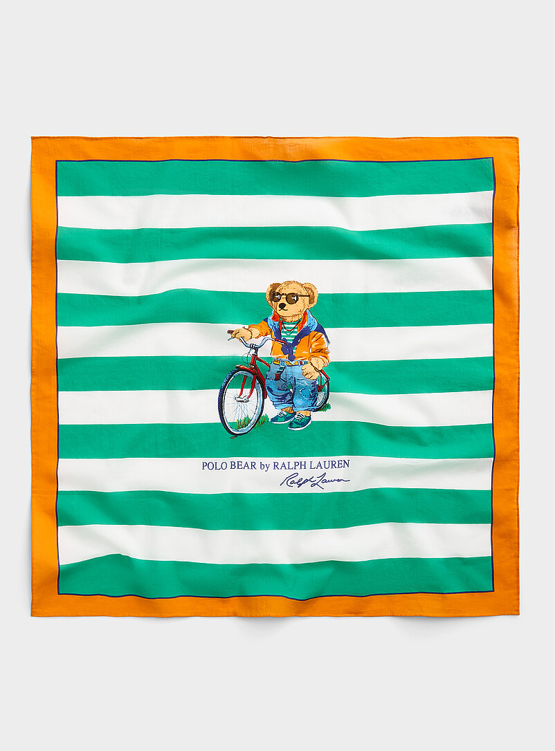 Biking Teddy Bear Tie Scarf