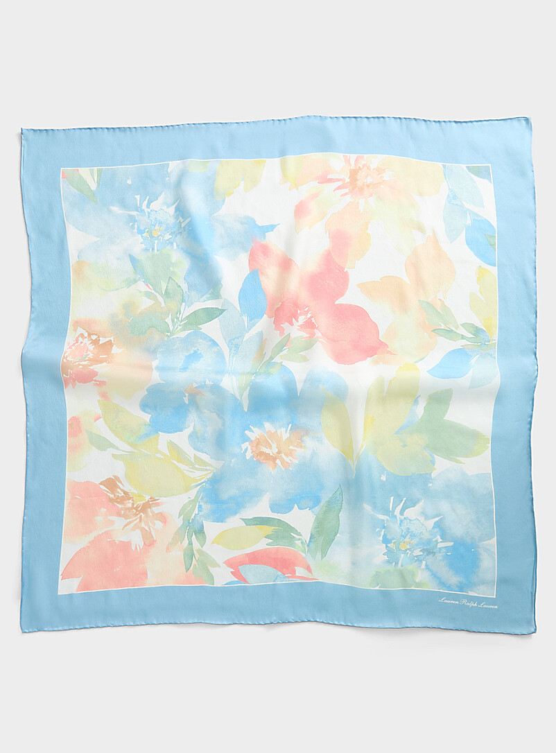Painterly Flower Pure Silk Large Scarf