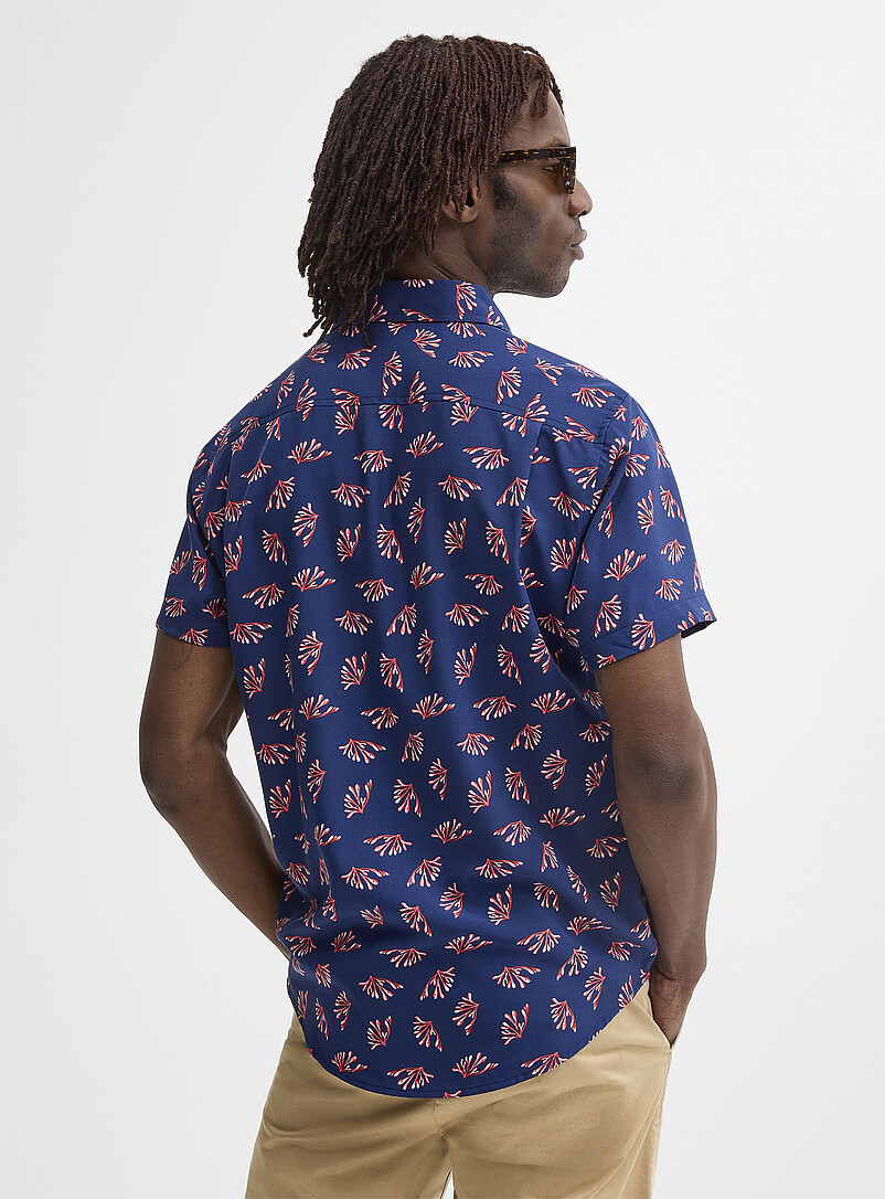 Report Collection: Le chemise coraux <b>Coupe r&eacute;guli&egrave;re</b> Bleu marine - Bleu nuit pour homme
