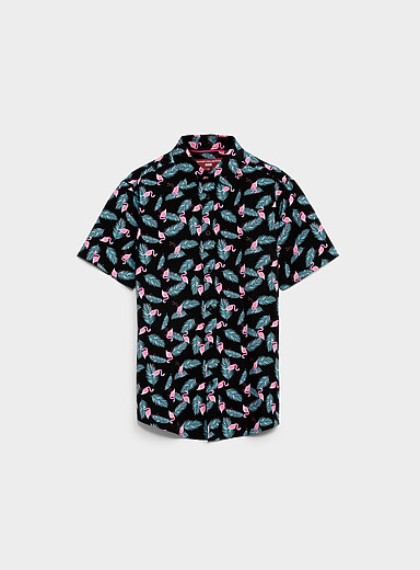 La chemise flamants nocturnes <b>Coupe r&eacute;guli&egrave;re</b>