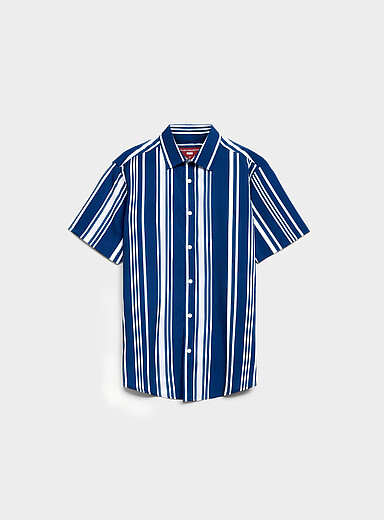 La chemise rayures binaires verticales <b>Coupe r&eacute;guli&egrave;re</b>