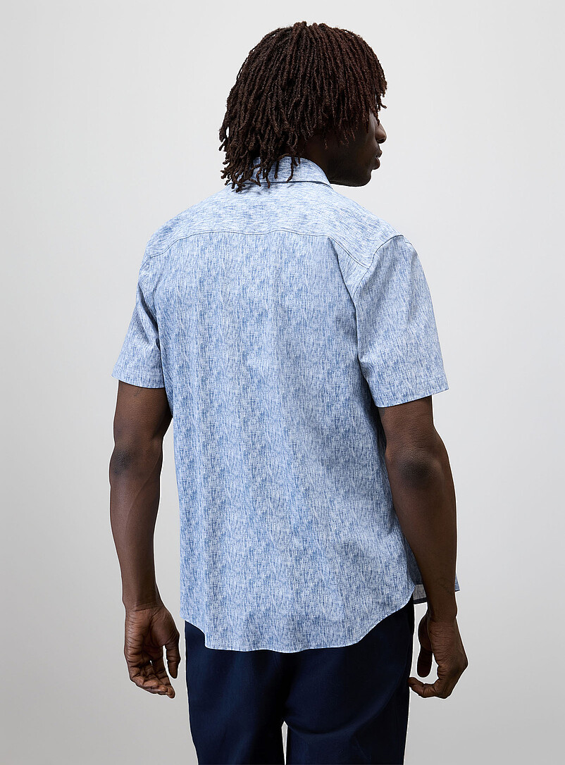Le 31: La chemise &eacute;pur&eacute;e toile extensible <b>Coupe r&eacute;guli&egrave;re</b> Bleu p&acirc;le - Bleu ciel pour homme