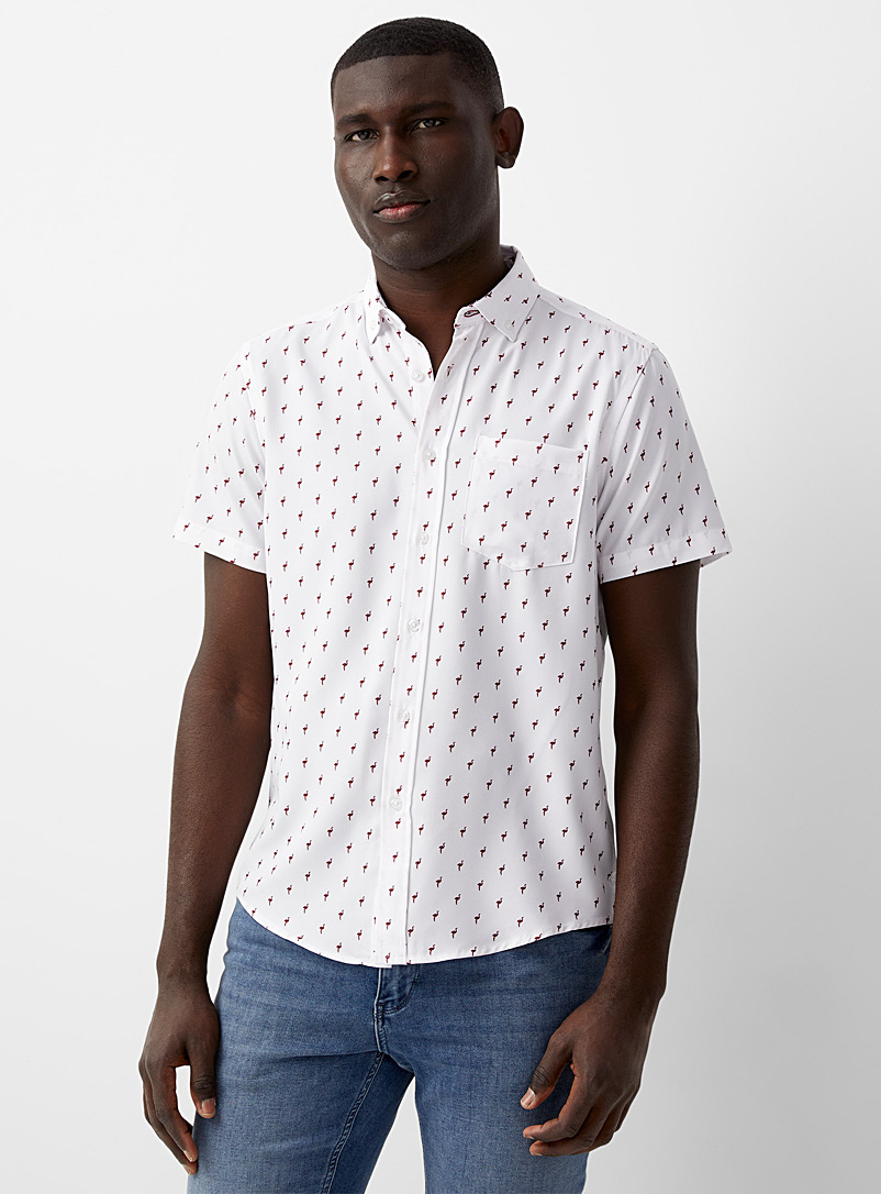 Report Collection: La chemise flamants Rose pour homme
