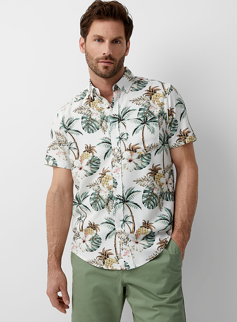 Report Collection White Hawaiian panorama shirt Comfort fit for men