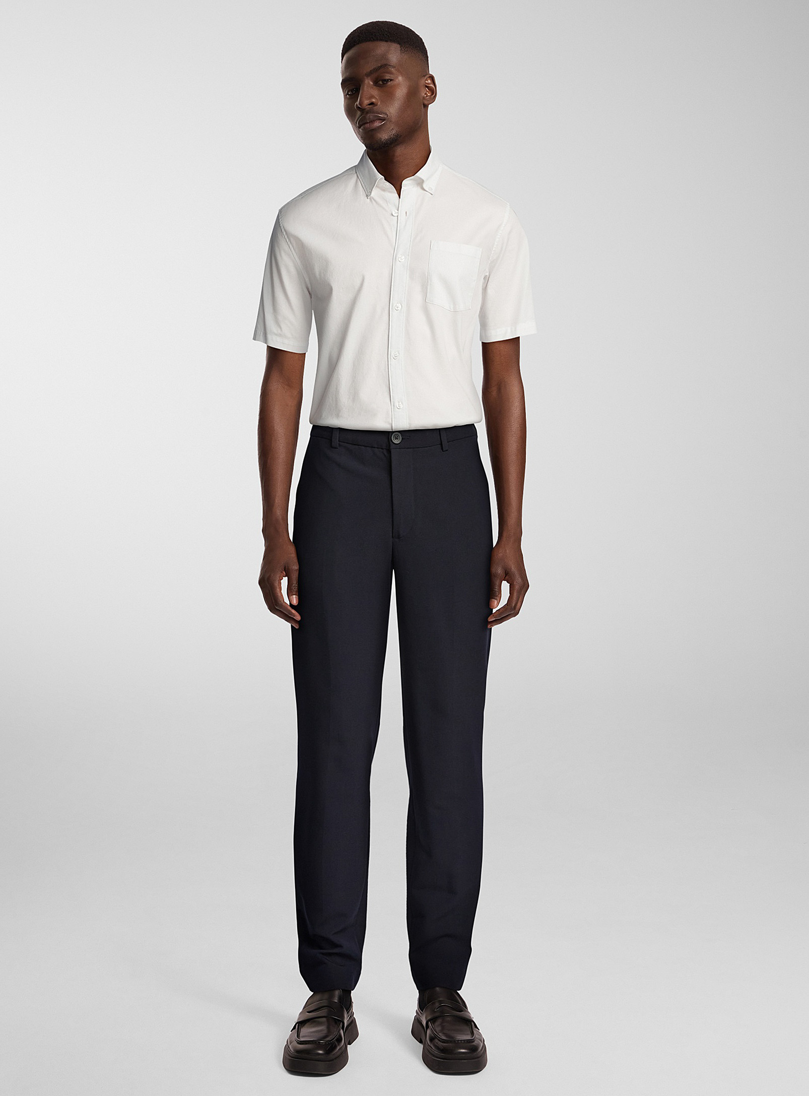 Report Collection Comfort-waist Washable Pant Slim Fit In Navy/midnight Blue