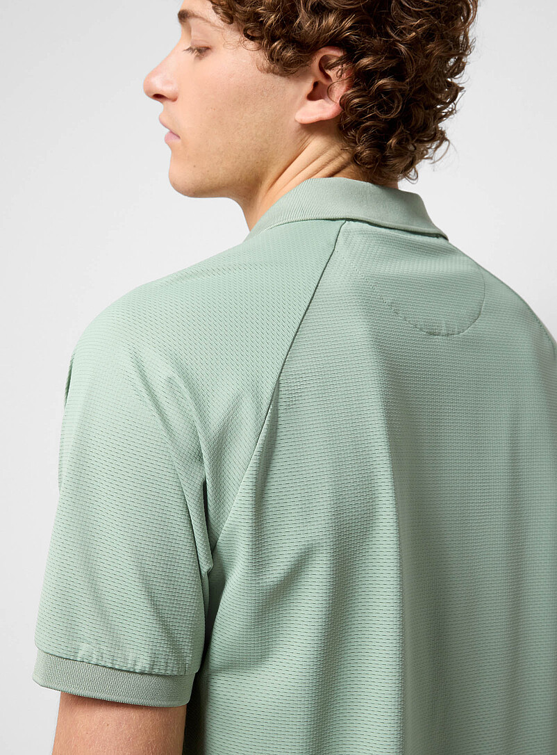 Hatched-texture breathable golf polo product image 2