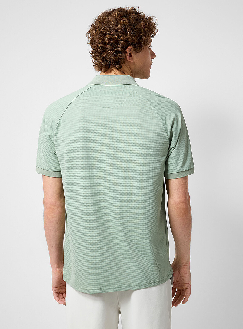Hatched-texture breathable golf polo product image 3