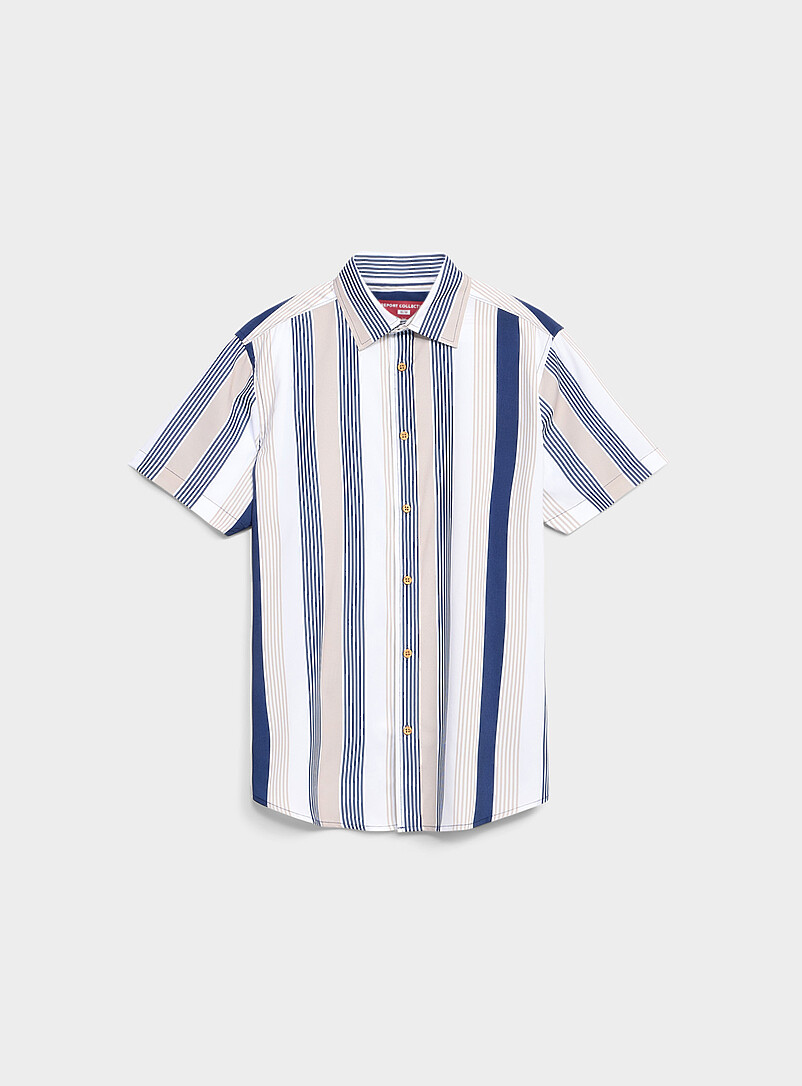 Mixed vertical stripe shirt Regular fit product image (primary)