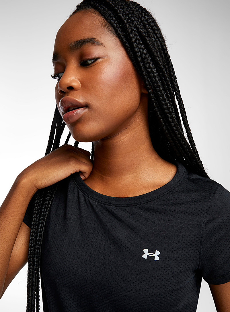 Under Armour White Swiss tulle jacquard tee for women