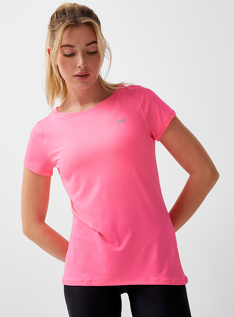 Under Armour Peach Swiss tulle jacquard tee for women