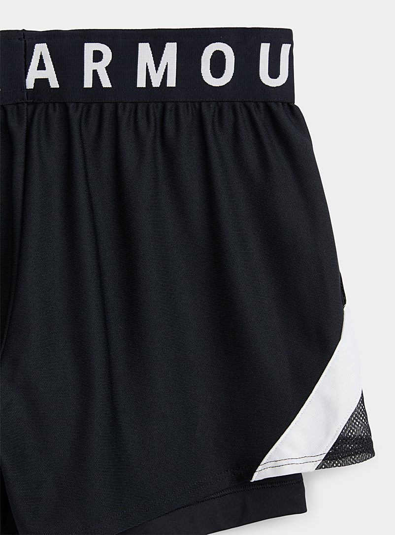 Under Armour Patterned Black Mixed media 2-in-1 short for women