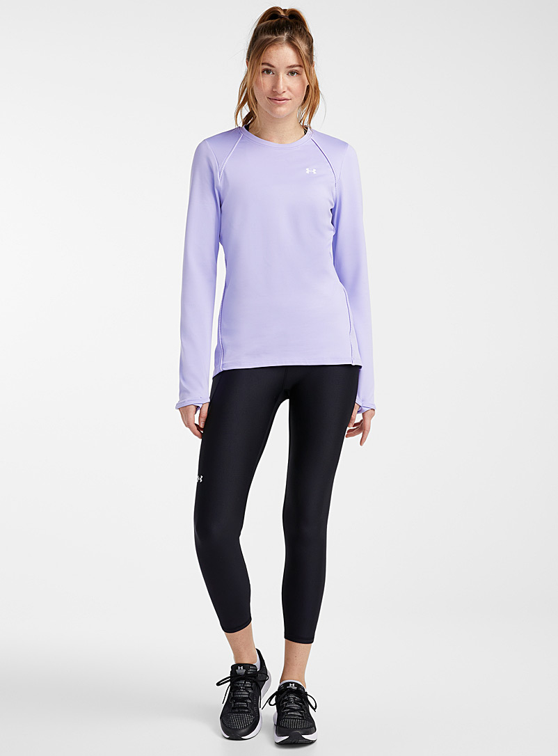Under Armour Lilacs Coldgear raglan piped crew-neck top for women