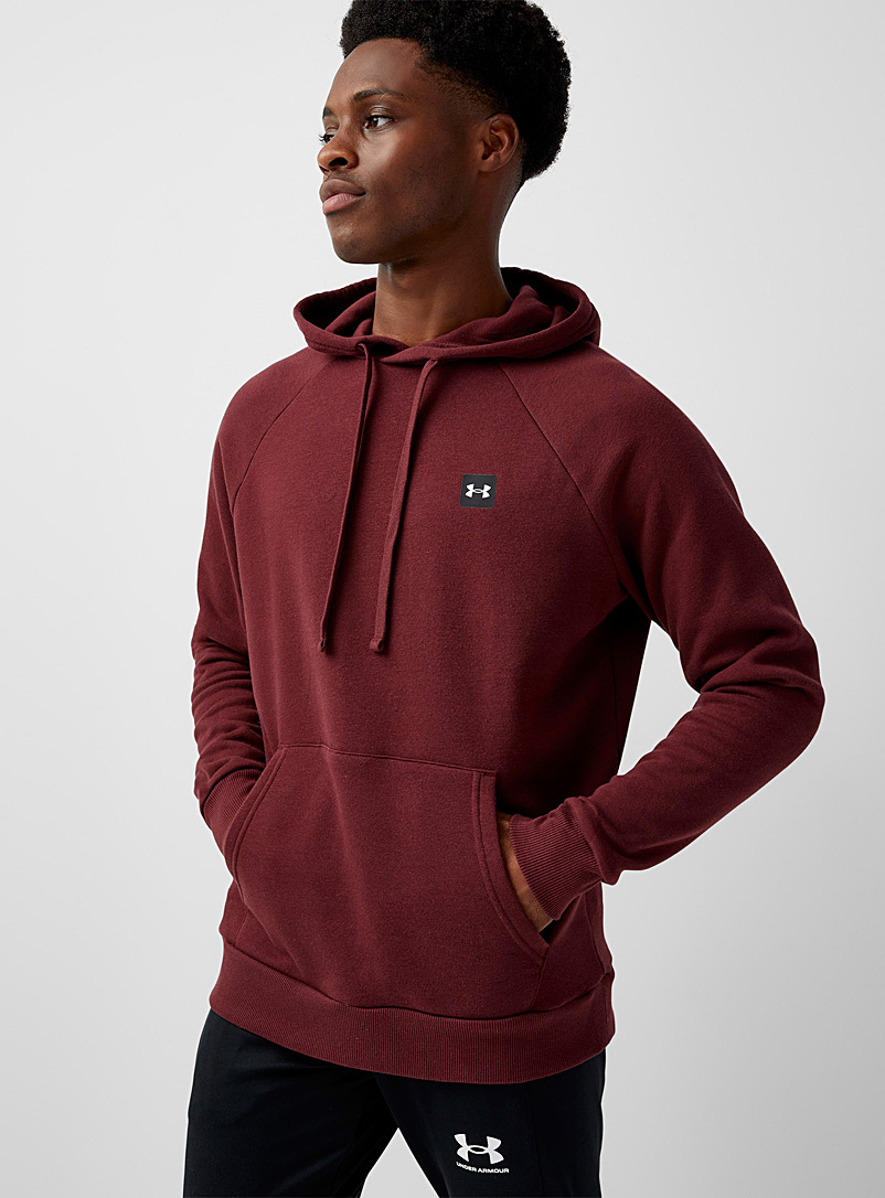 Under Armour Ruby Red Rival Fleece hoodie for men