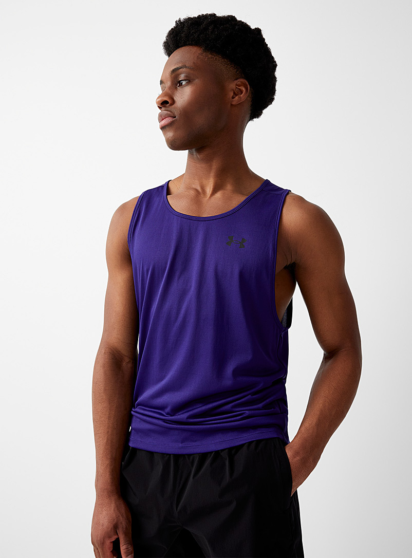 Under Armour Blue  Tech heathered loose tank for men