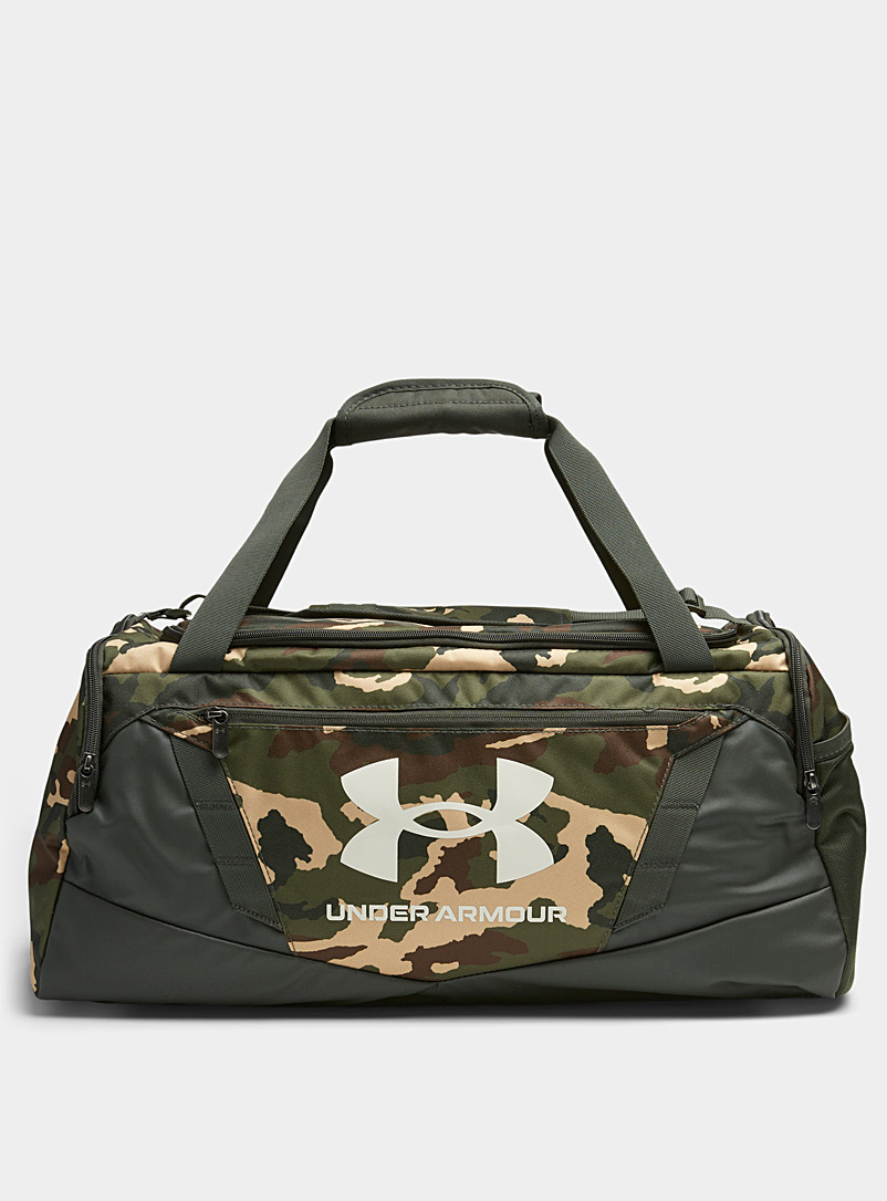 Under Armour Patterned Green Undeniable camo gym bag for men