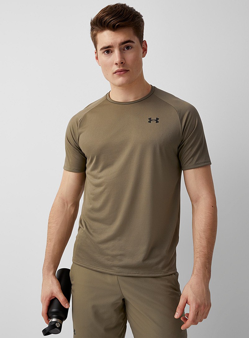 Under Armour: Le t-shirt jersey frais Tech 2.0 Kaki chartreuse pour homme