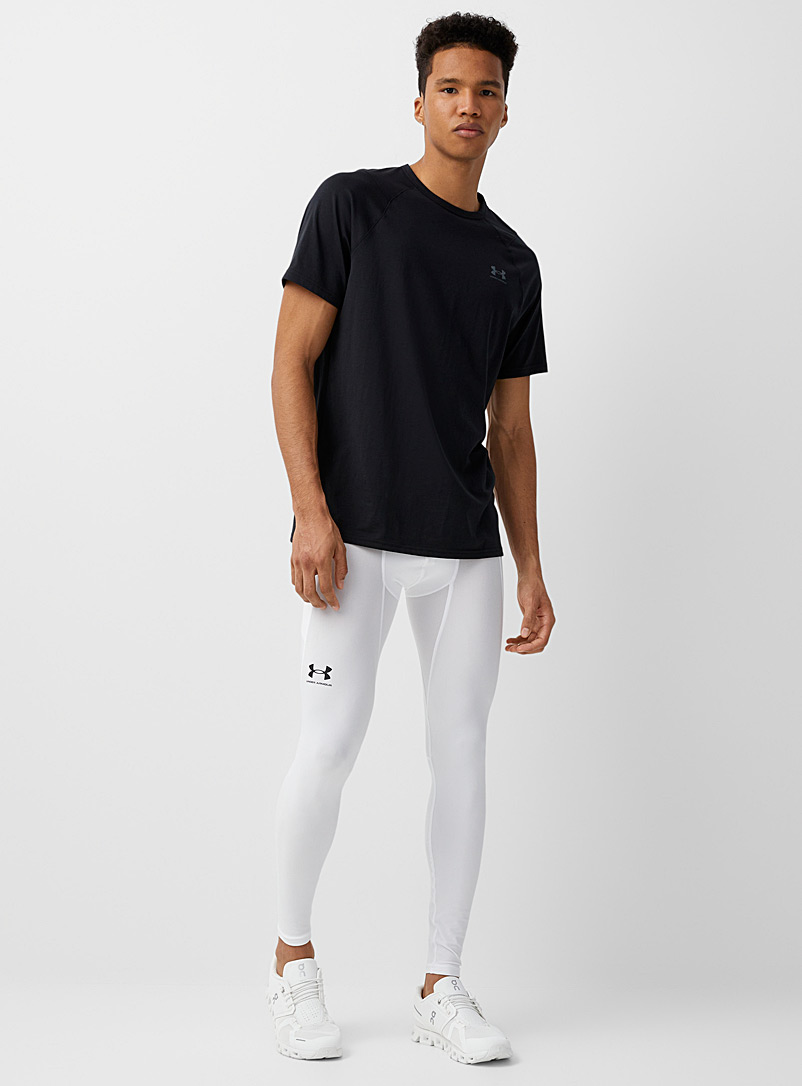 Under Armour: Le legging de compression bande logo Blanc pour homme