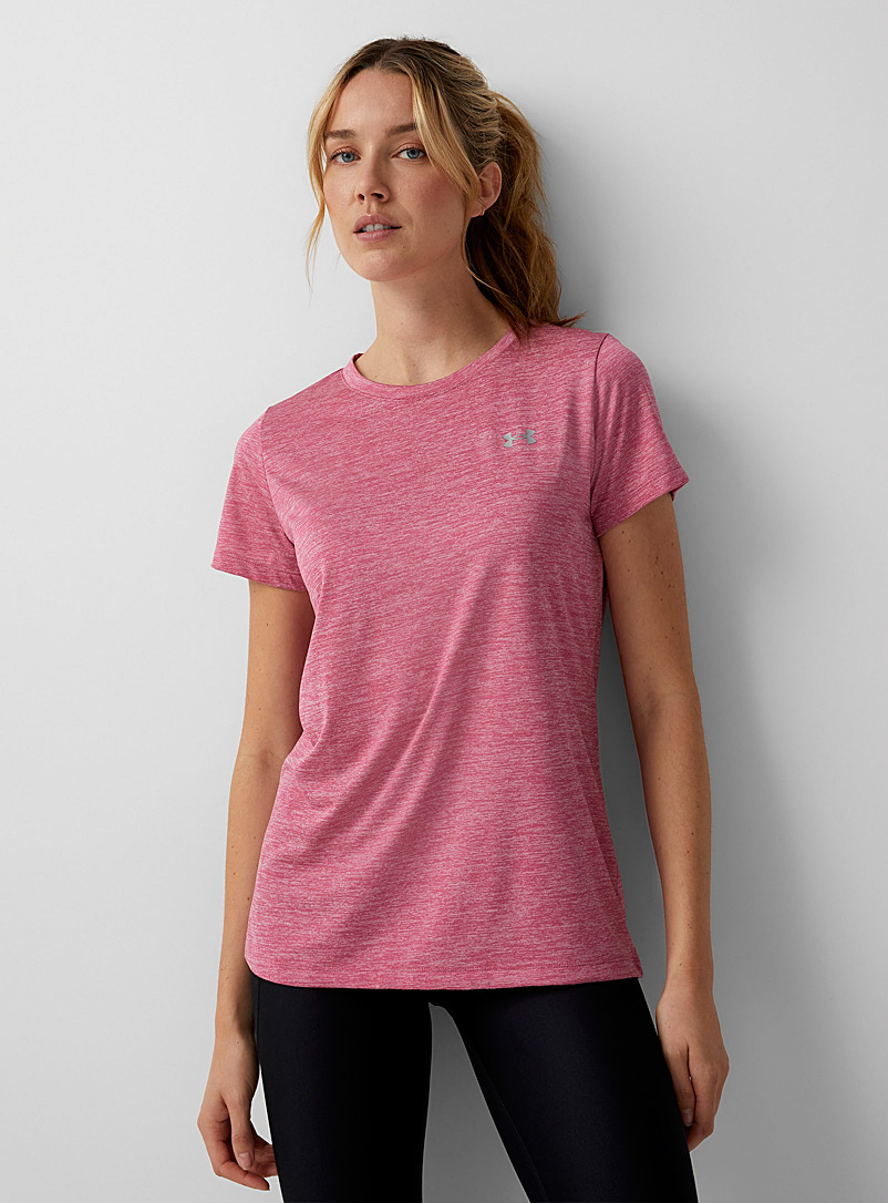 Under Armour: Le t-shirt chiné Twist Rose pour femme