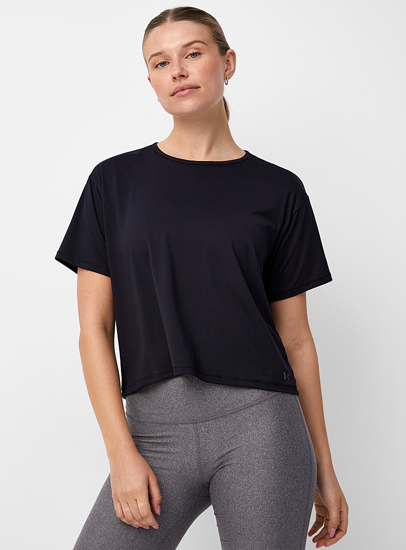 Under Armour Black Motion boxy T-shirt for women