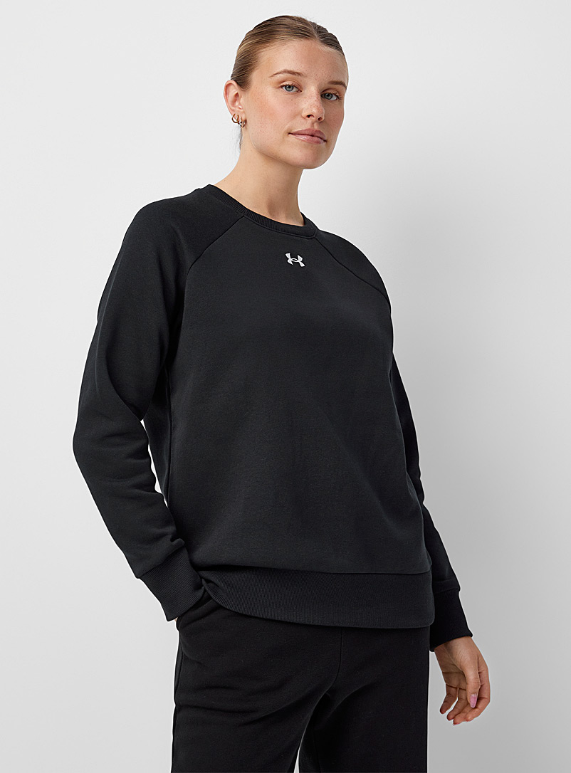 Under Armour Black Rival Fleece crew-neck sweatshirt for women