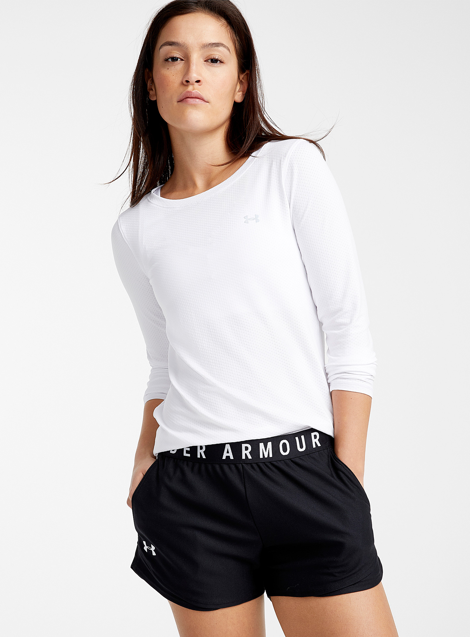 Under Armour Armour Long-sleeve Tee In White