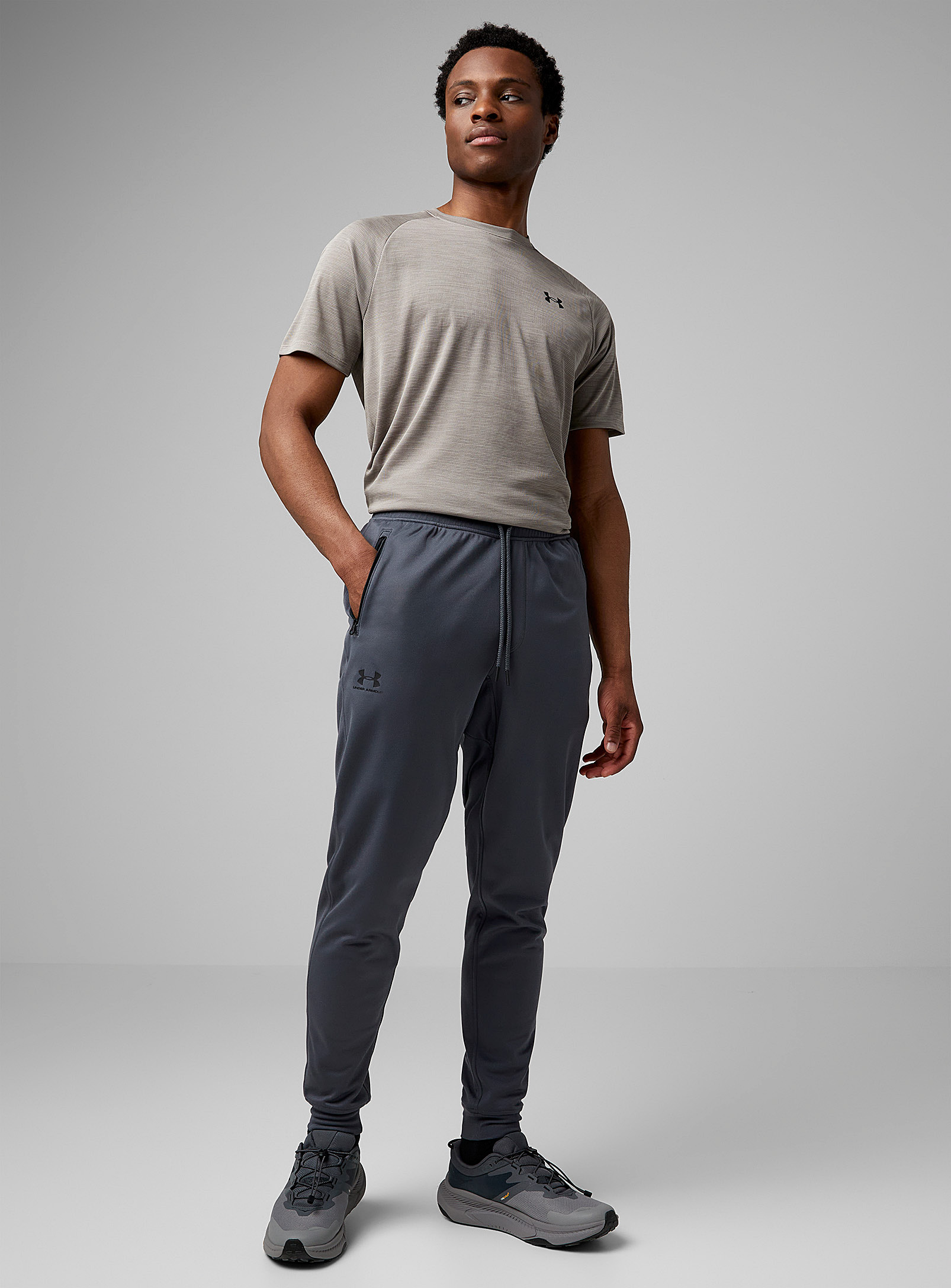 Under Armour Sportstyle Knit Ankle Joggers In Dark Grey