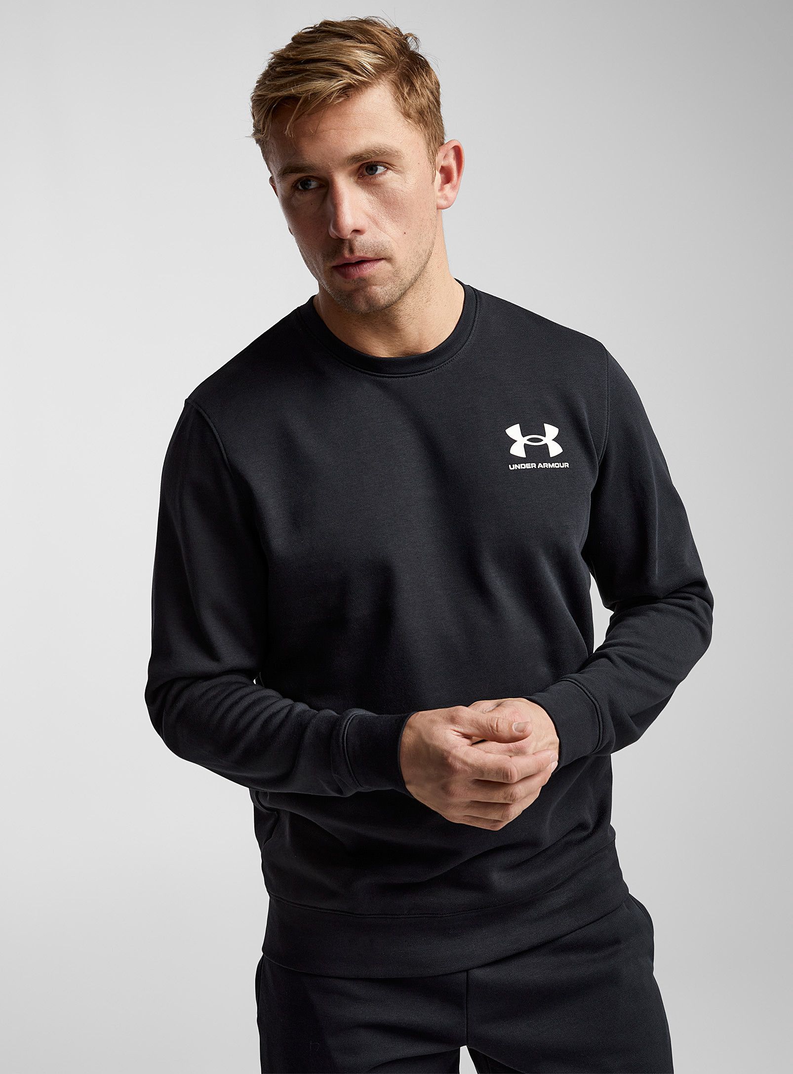 Shop Under Armour Rival Terry-lined Sweatshirt In Black