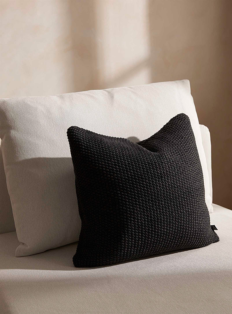 Simons Maison Black Cozy knit cushion 45 x 45 cm