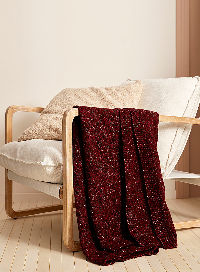 Simons Maison Ruby Red Ruby speckled throw 130 x 150 cm