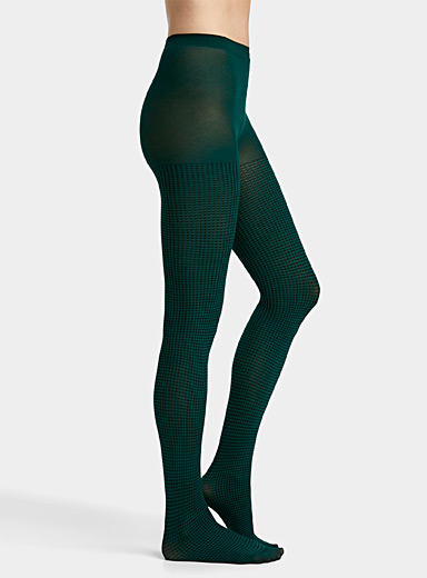 Lacy pattern thigh-high style pantyhose, Simons, Shop Women's Patterned  Pantyhose Online