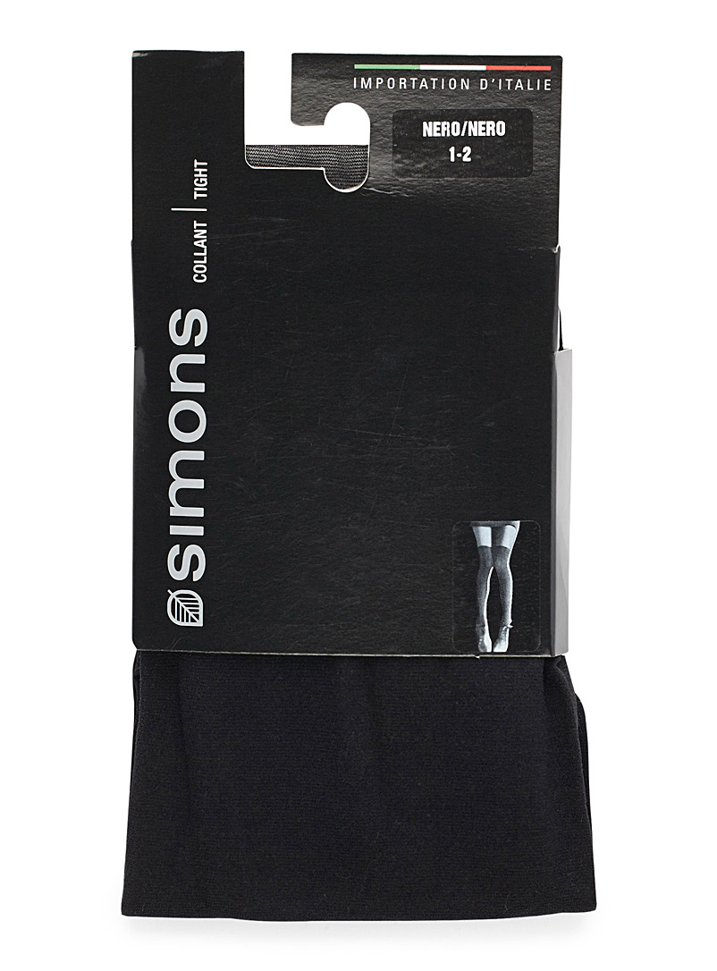 Simons: Le collant cuissarde trompe-l'oeil <b>Collection exclusive d'Italie</b> Noir pour femme