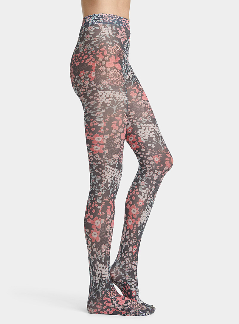 Simons Black Expressive print tights for women