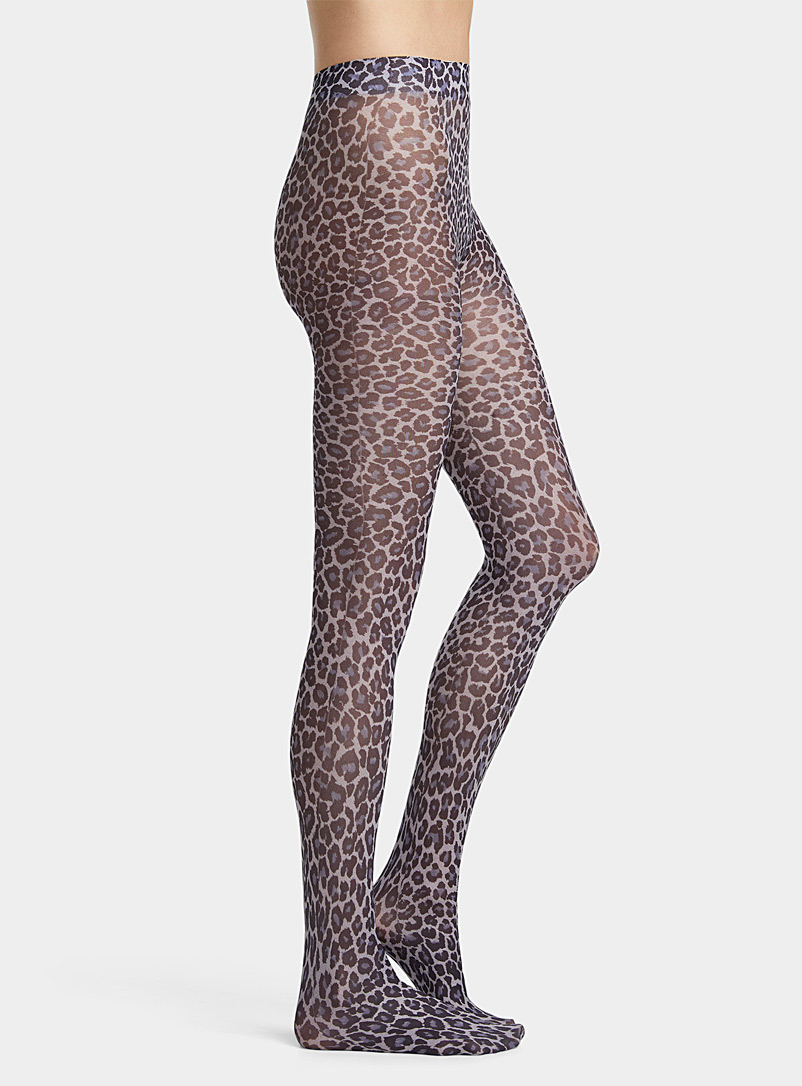 Simons Charcoal Expressive print tights for women
