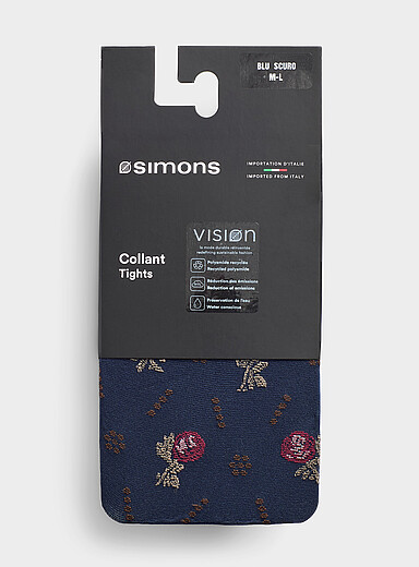 Contrast flower tights <b>Exclusive collection from Italy</b>