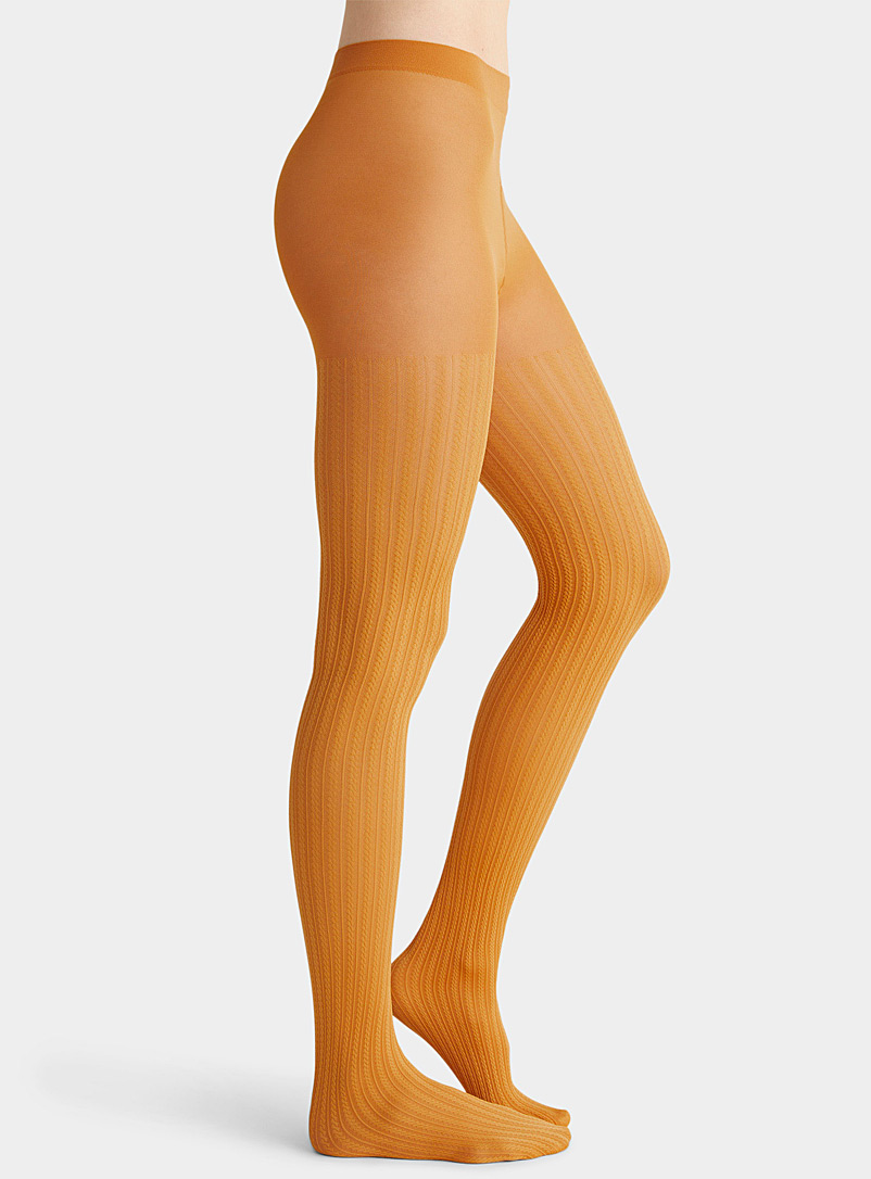 Twisted-cable tights, Simons, Shop Women's Tights Online