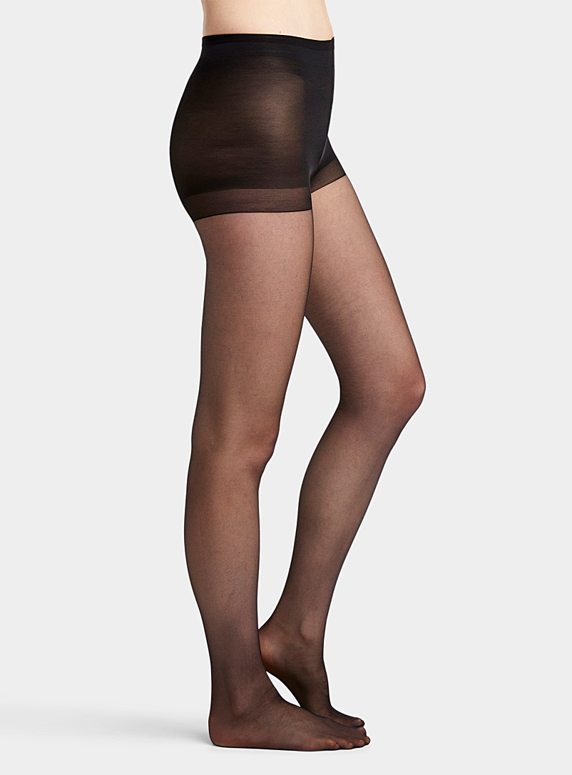 Simons Black Control-top pantyhose for women