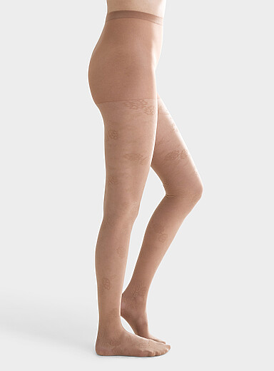 Le collant diaphane dentelle de fleurs <b>Collection exclusive d'Italie</b>