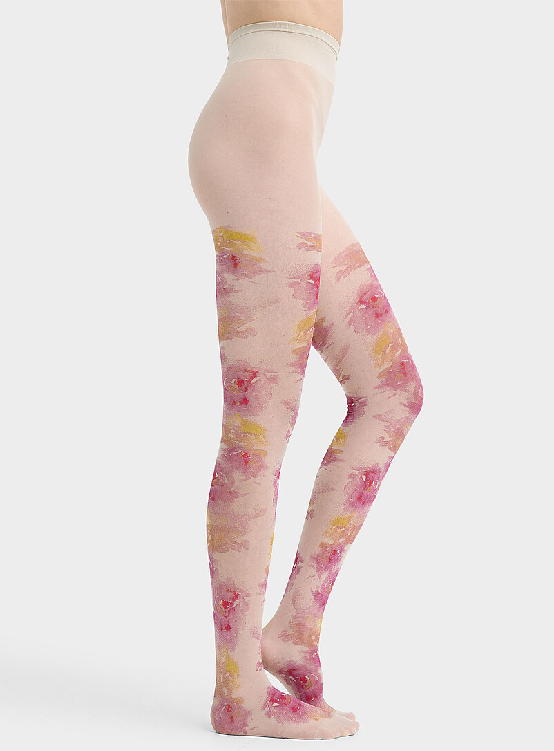 Painterly floral pantyhose Exclusive collection from Italy product image (primary)