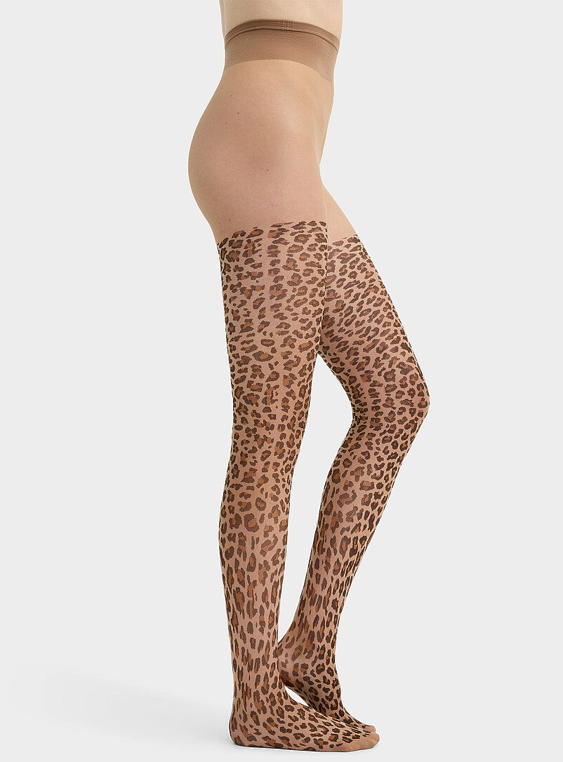 Leopard-print pantyhose Exclusive collection from Italy product image (primary)