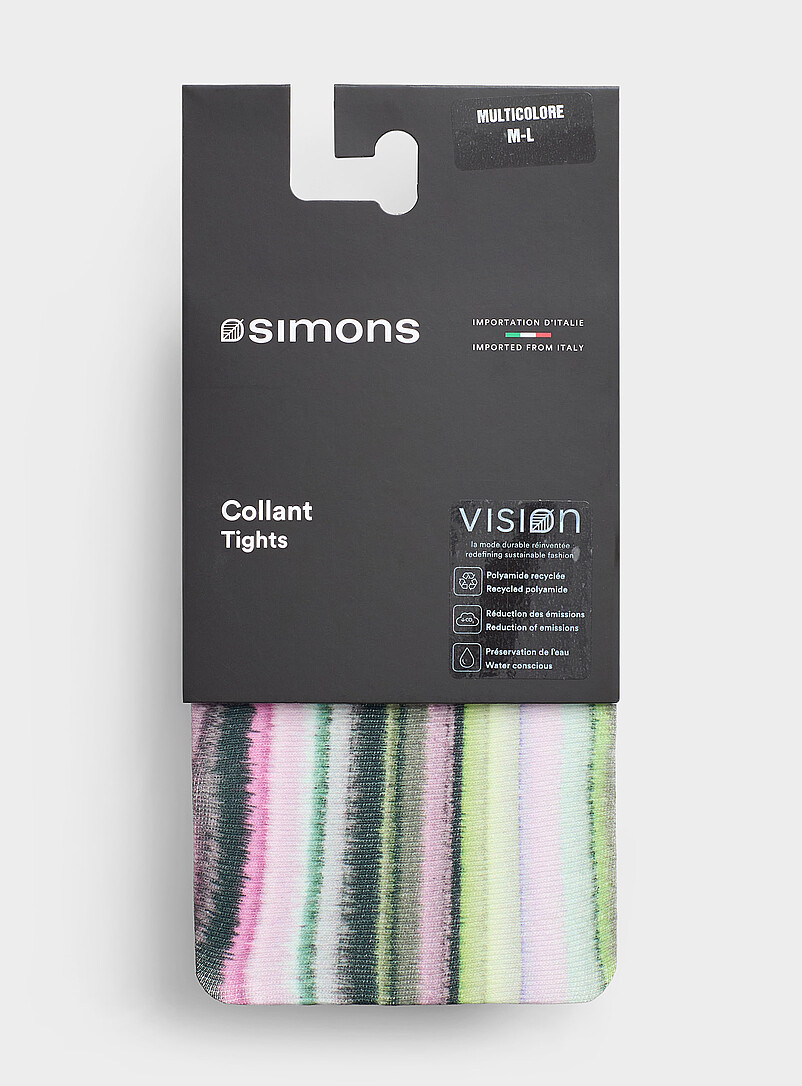 Blended vertical-stripe tights Exclusive collection from Italy product image 2