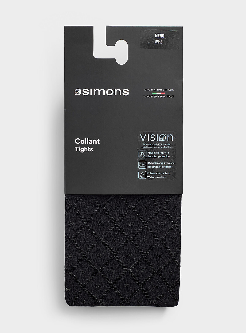 Mini-diamond and check tights Exclusive collection from Italy product image 2