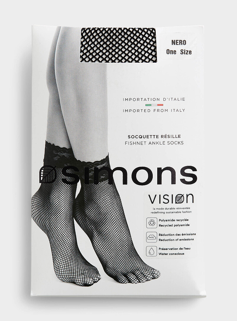 Lace trim fishnet ankle socks product image 2