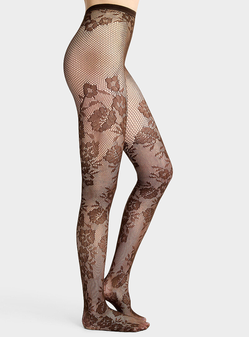 Floral fishnet tights Exclusive collection from Italy product image (primary)