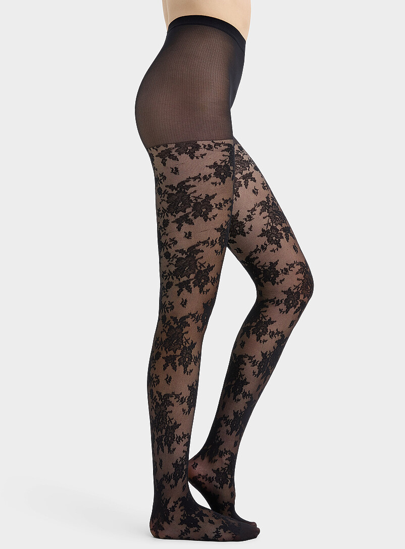 Floral fishnet tights Exclusive collection from Italy product image (primary)