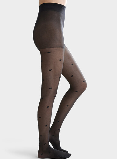 Small-heart pantyhose 30 denier - Semi-transparent Exclusive collection from Italy product image 2