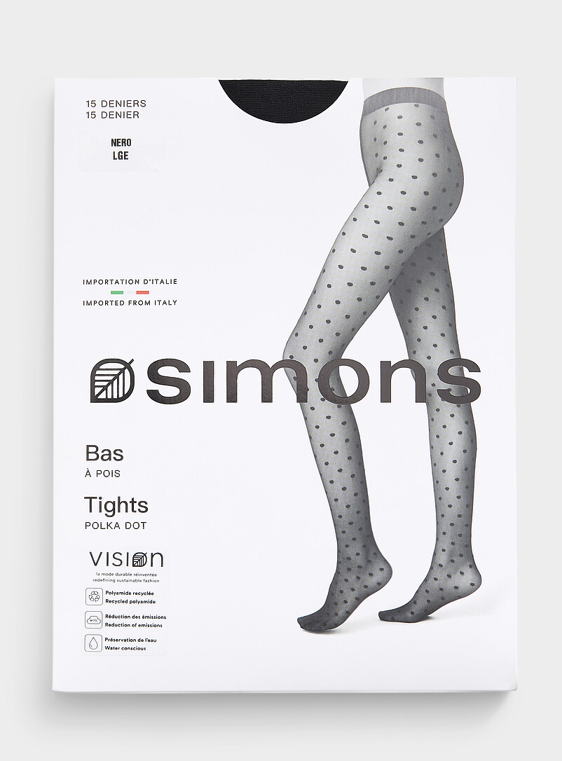Black-dot pantyhose 15 denier - Ultra-fine Exclusive collection from Italy product image 2