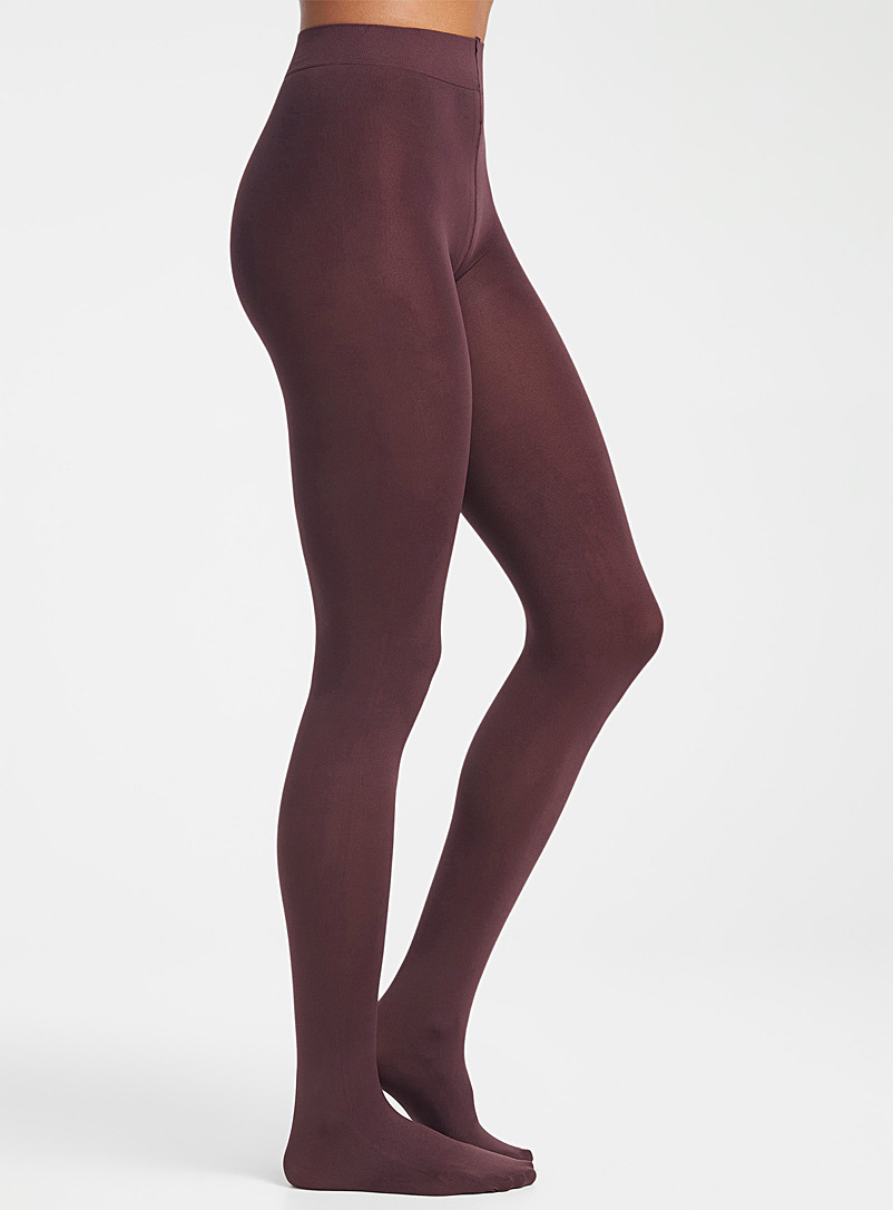 Simons Ruby Red Solid essential tights for women
