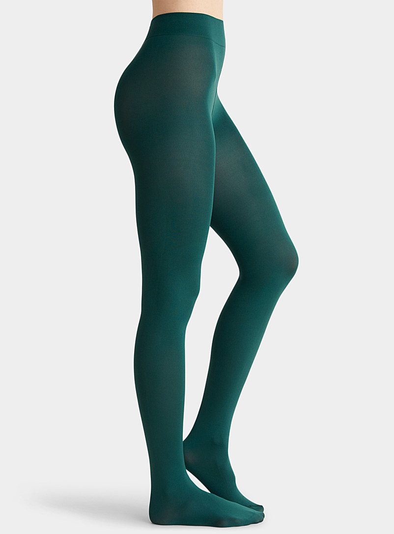 Solid 3D microfibre tights, Simons, Shop Women's Tights Online
