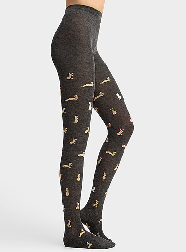 Le collant tricot doux lapins <b>Collection exclusive d'Italie</b>